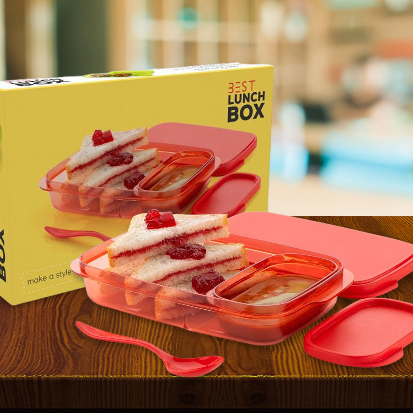 2879 Seal Rectangular 2 Containers Lunch Box
