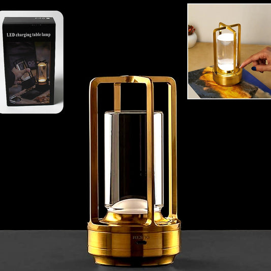 Crystal Lantern Lamp Crystal Lantern Table Lamp 3 Colors Rechargeable Cordless Led Lights For Restaurant  Bedroom Lights (1 Pc) - Happy Price - Image 1