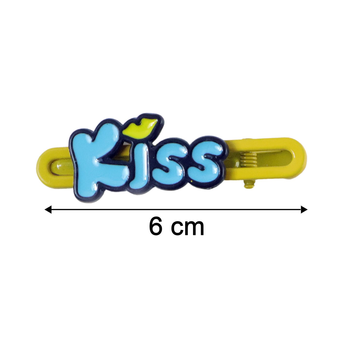 Cute "Kiss" Letter Snap Hair Clips - 2 Pc Set for Girls & Women - Happy Price - Image 5