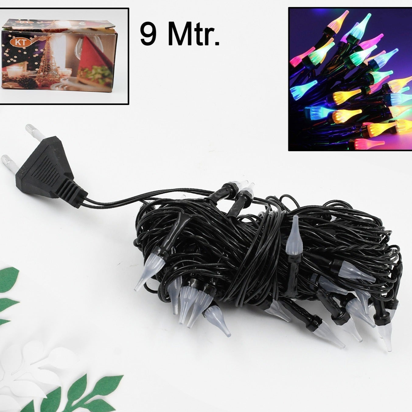 9mtr Flower Design Home Decoration Electrical Series Light Home Decoration Diwali  Wedding Led Christmas String Light Indoor And Outdoor Light Festival Decoration Led String Light Multi-color Light 1.4mm (36l 9mtr) - Happy Price - Image 1