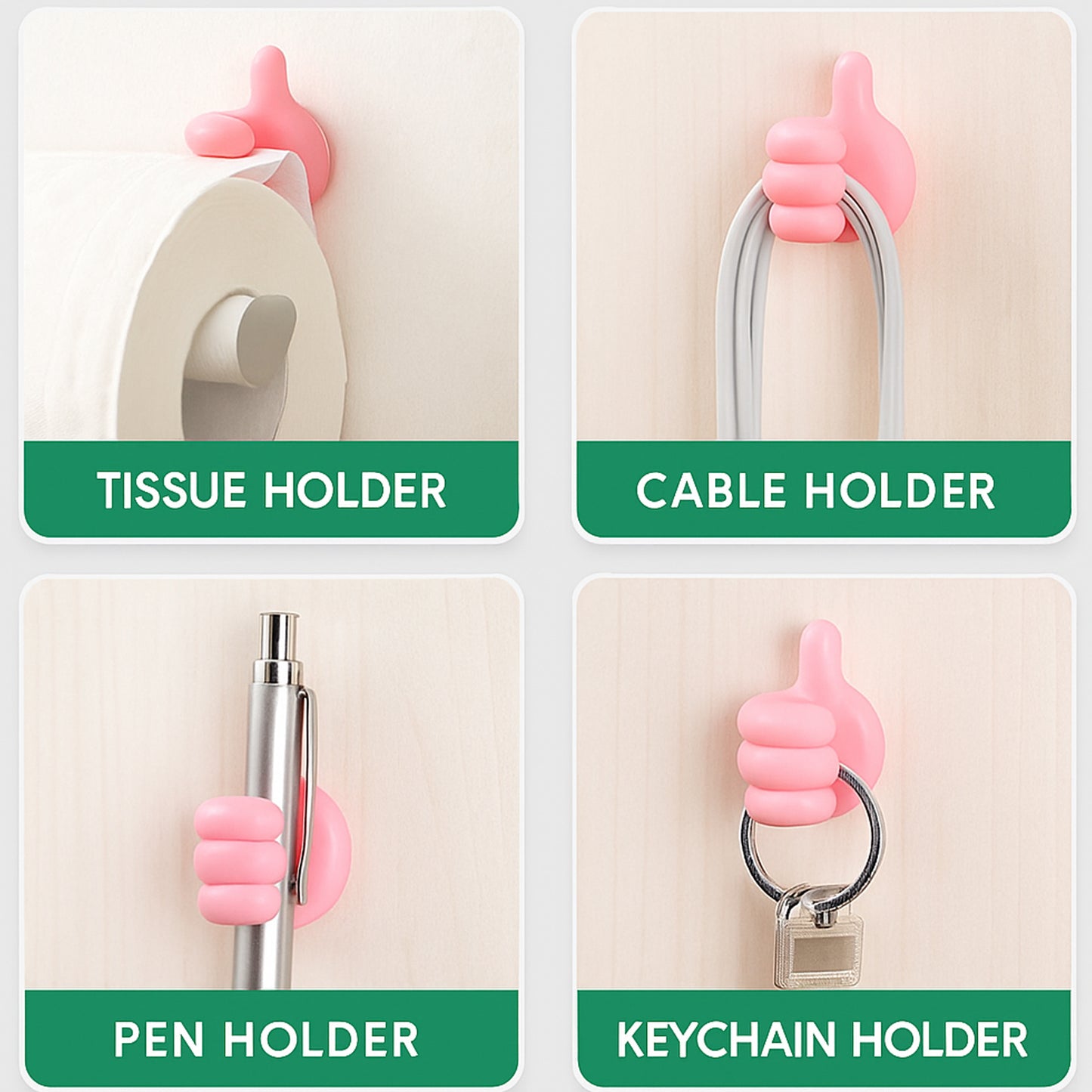 Pink Hand Shape Wall Hook for Keys & Cables - 1 Pc - Happy Price - Image 6
