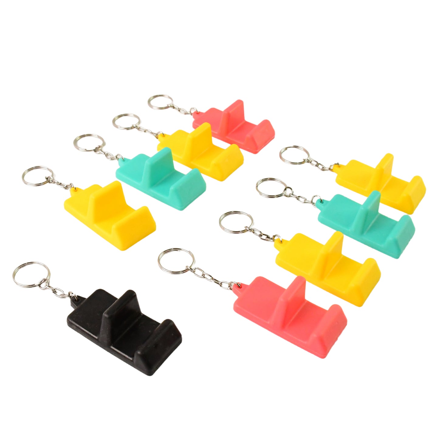 Plastic 2-in-1 Mobile Stand Keychain (9 Pc) - Happy Price - Image 3