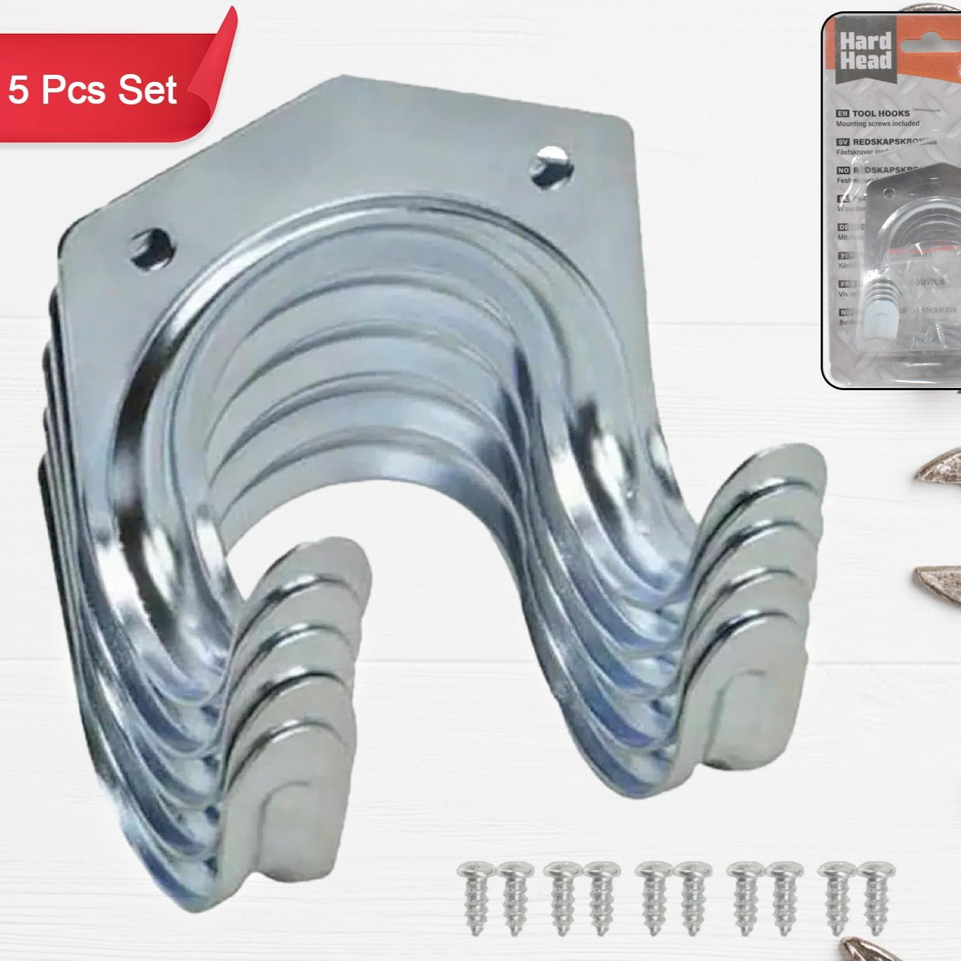 Heavy Duty Tool Hanger Hooks ( 5 Pcs Set ) - Happy Price - Image 1