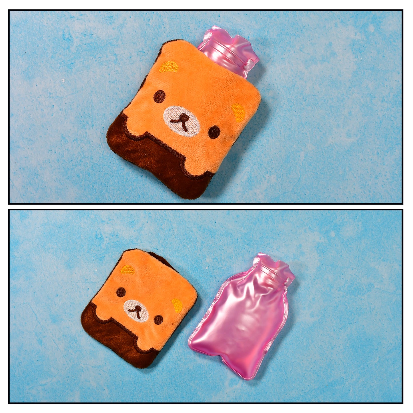 Brown Panda Print Small Hot Water Bag With Cover For Pain Relief Neck Shoulder Pain And Hand Feet Warmer Menstrual Cramps. - Happy Price - Image 6