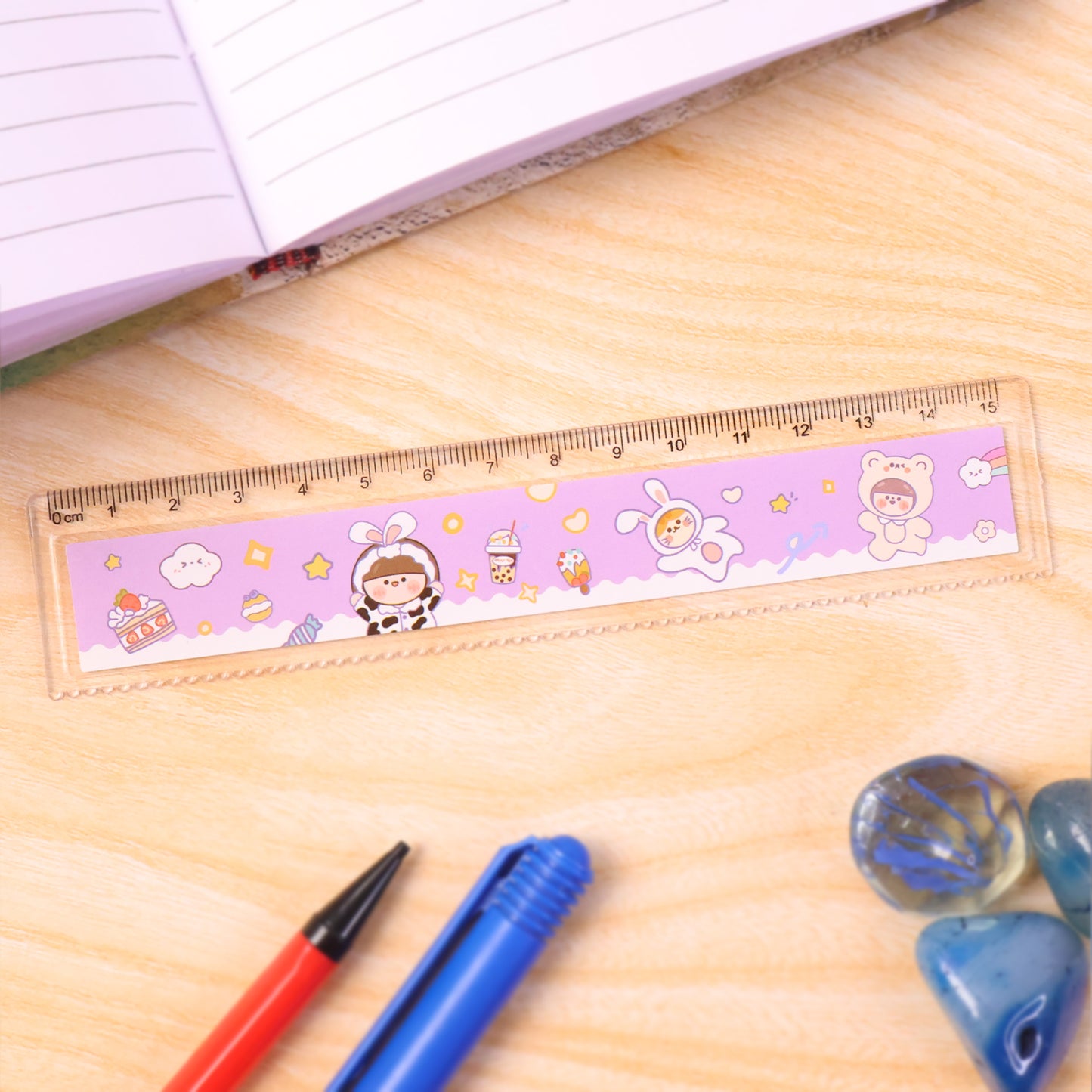Cute Cartoon Plastic Ruler for Kids - 1 Pc Measuring Scale - Happy Price - Image 3