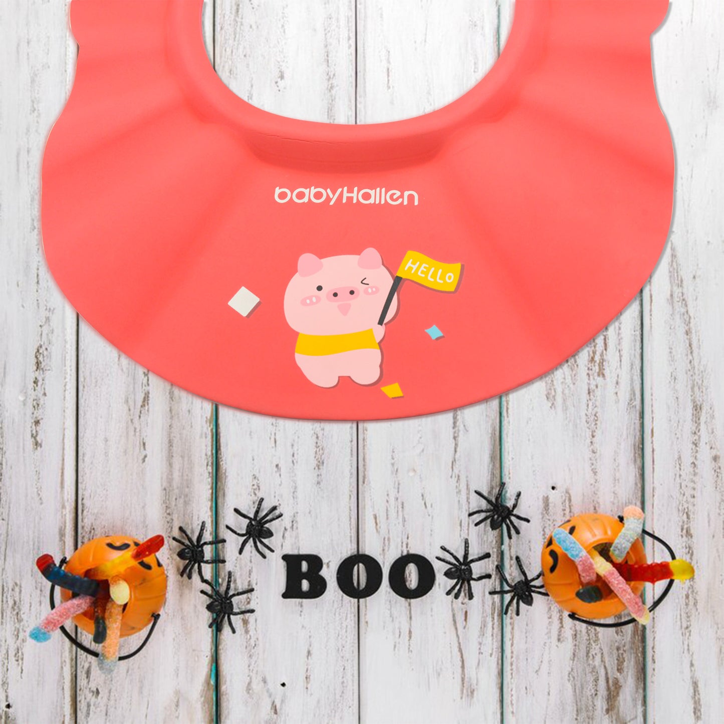 Baby Shower Caps Bath Cap For Toddlerbabykidesoft  Flexible Material Visor Hat Safe Shampoo Protection Shampoo Cap Hat New Born Infants Babies Shield Eyesears Protector Soft Comfortable Wash Hair (1 Pc) - Happy Price - Image 4