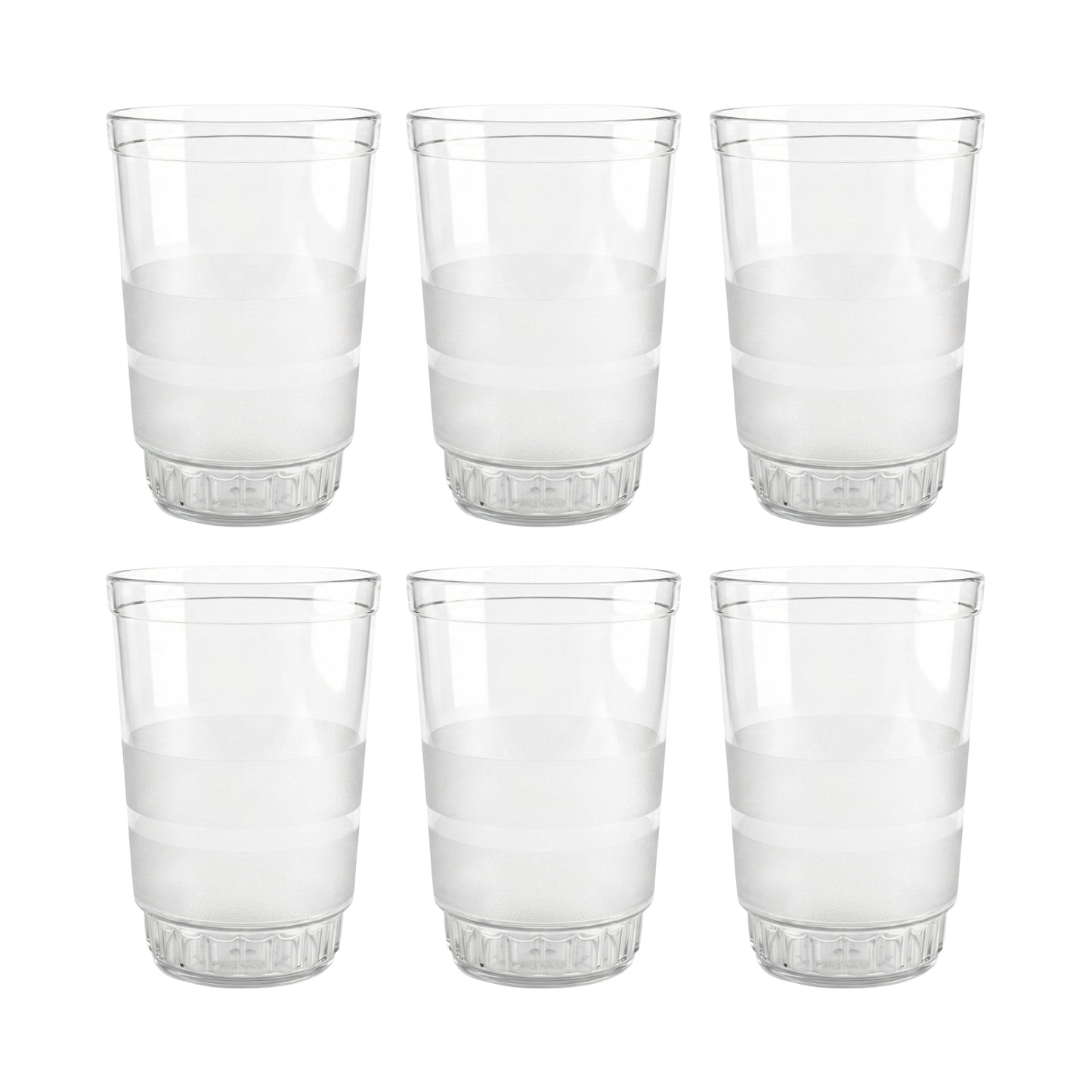 Transparent Janta Drinking Glasses - 300ml, Set of 6 - Happy Price - Image 4