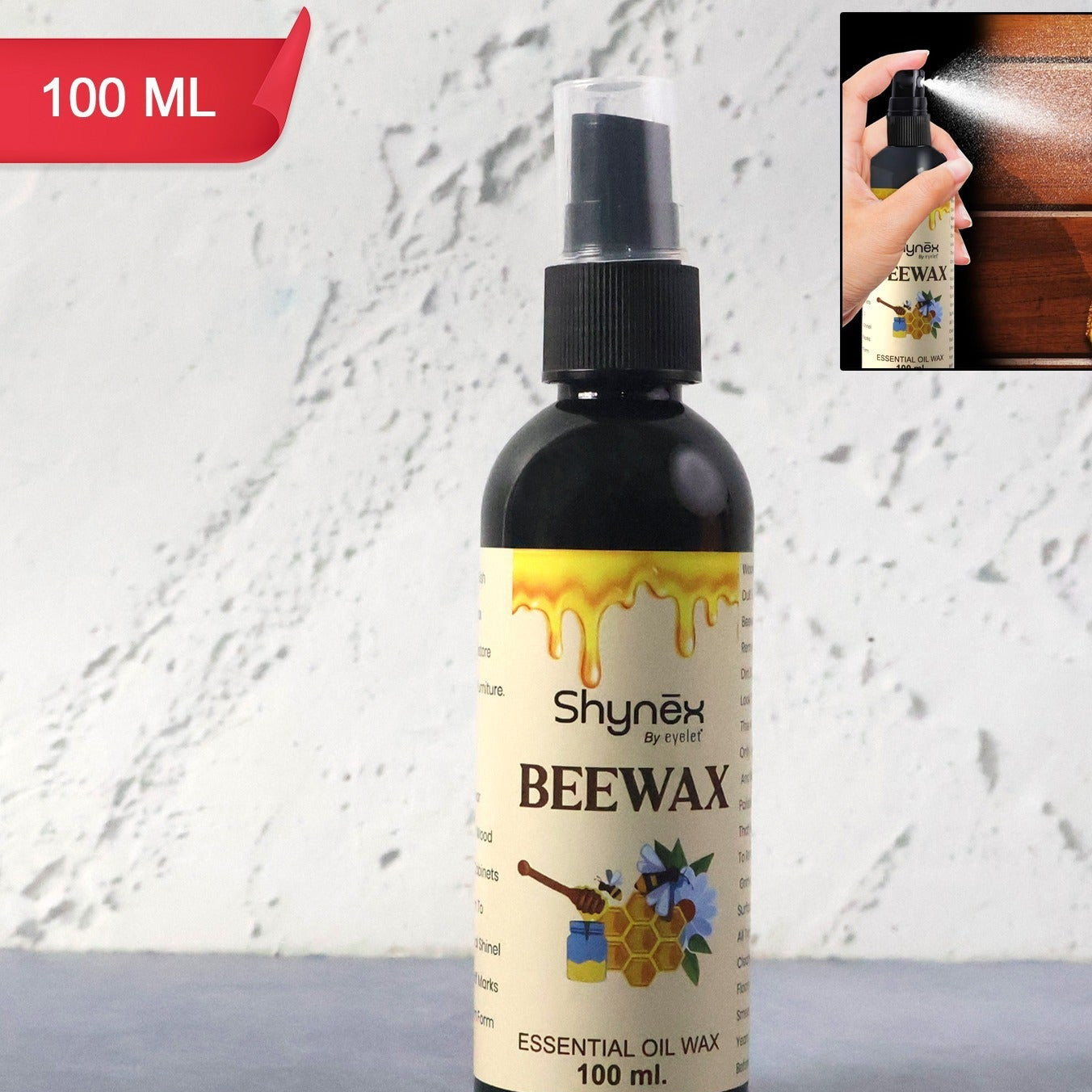 Natural Beeswax Furniture & Leather Polish Spray - 100 ML - Happy Price - Image 1