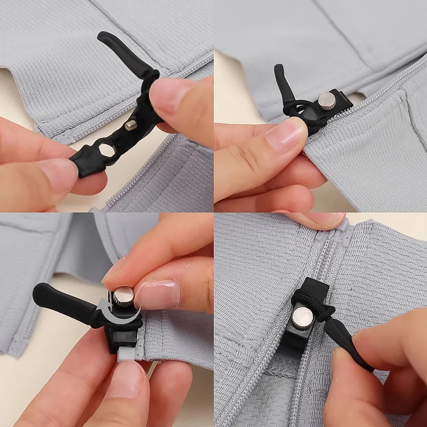 4 Piece Medium Detachable Zipper Slider Repair Kit - Happy Price - Image 4