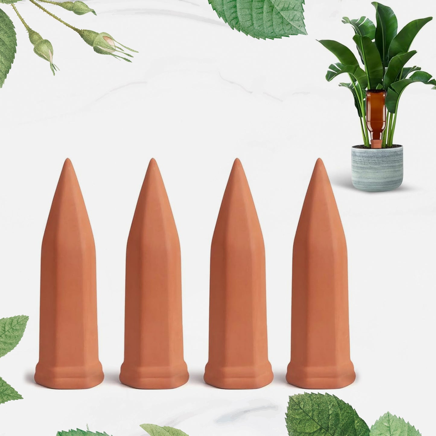 Self Plant Watering Spikes (4 Pcs Set) - Happy Price - Image 3