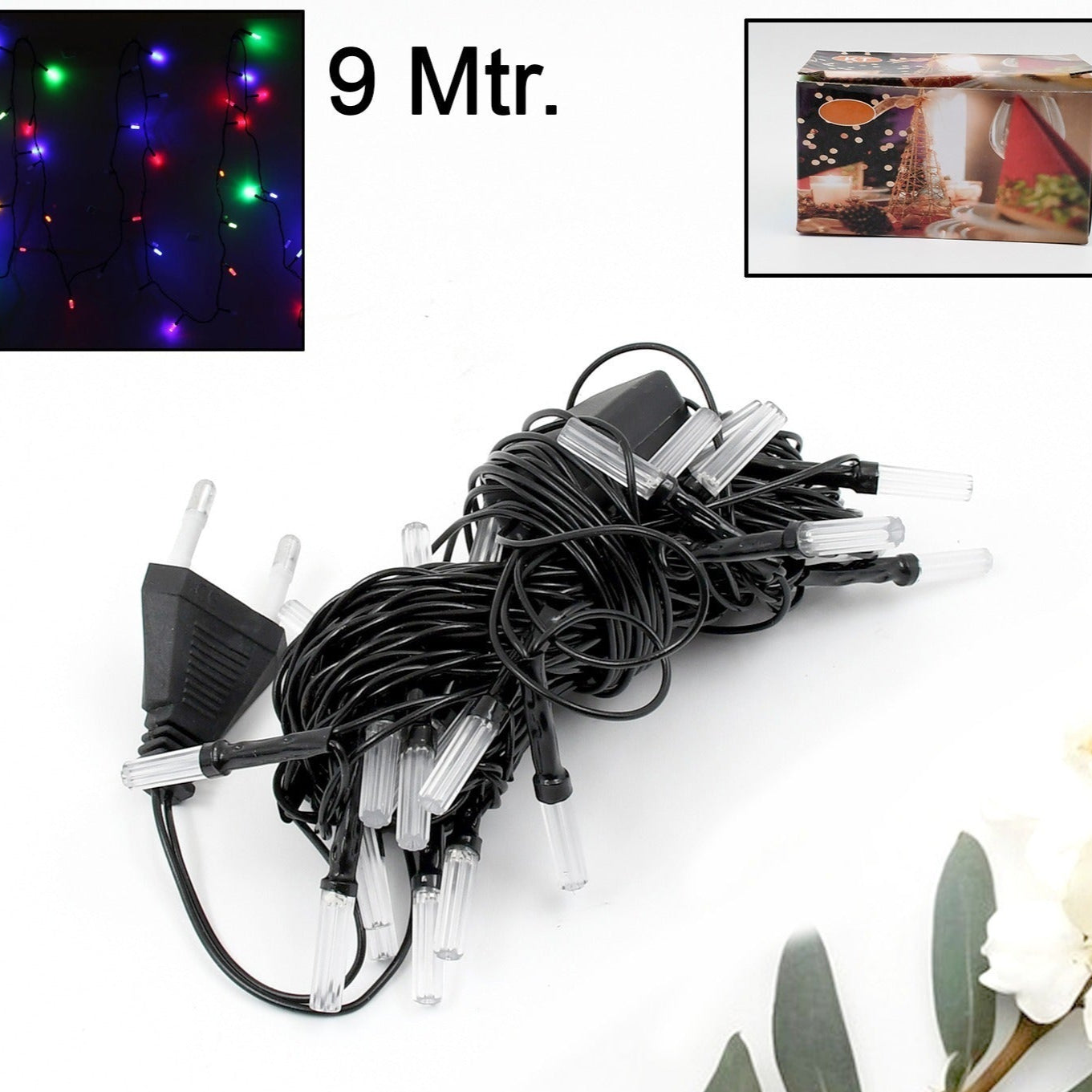 9mtr Home Decoration Diwali  Wedding Led Christmas String Light Indoor And Outdoor Light Festival Decoration Led String Light Multi-color Light (36l 9 Mtr) - Happy Price - Image 1
