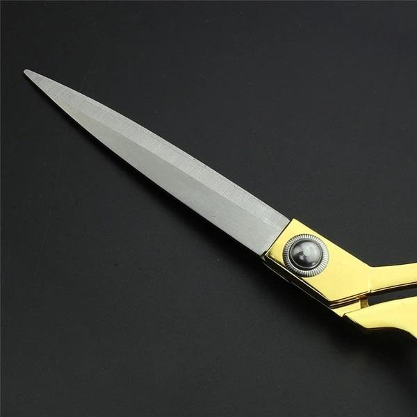 Stainless Steel Tailoring Scissor Sharp Cloth Cutting For Professionals (8.5inch) (Golden) - Happy Price - Image 7