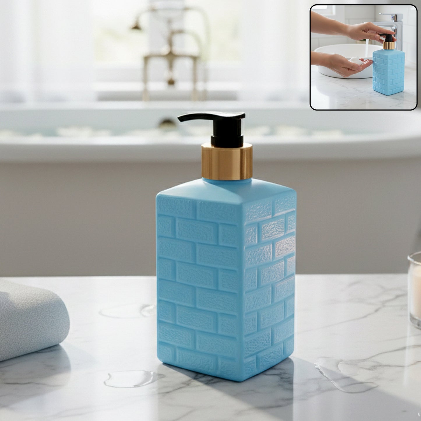 Plastic Soap Dispenser Pump Bottle - Refillable Liquid Holder (1 Pc) - Happy Price - Image 7
