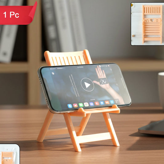 Mini Chair Mobile Stand Holder - 1 Pc Peach Color - Happy Price - Image 1