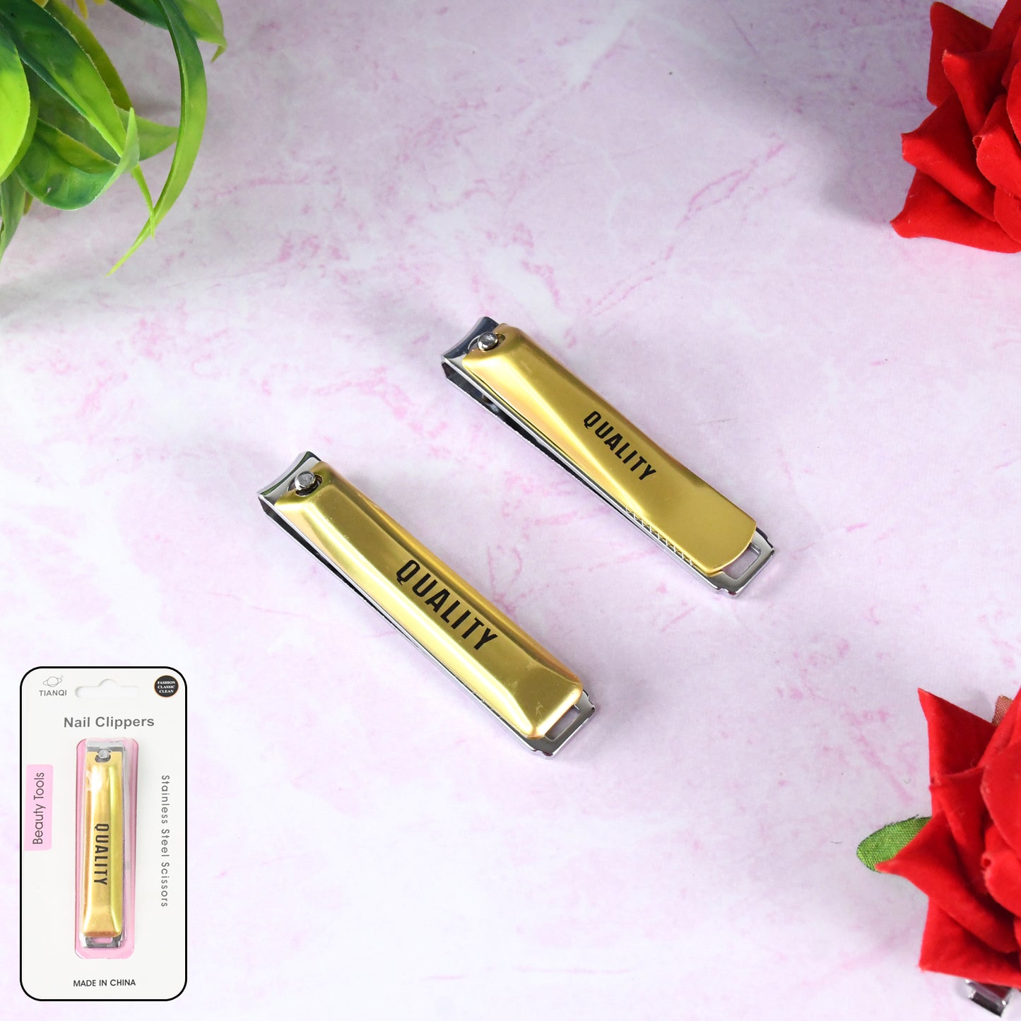 Stainless Steel Folding Nail Clippers with Integrated File (1 Pc) - Happy Price - Image 2