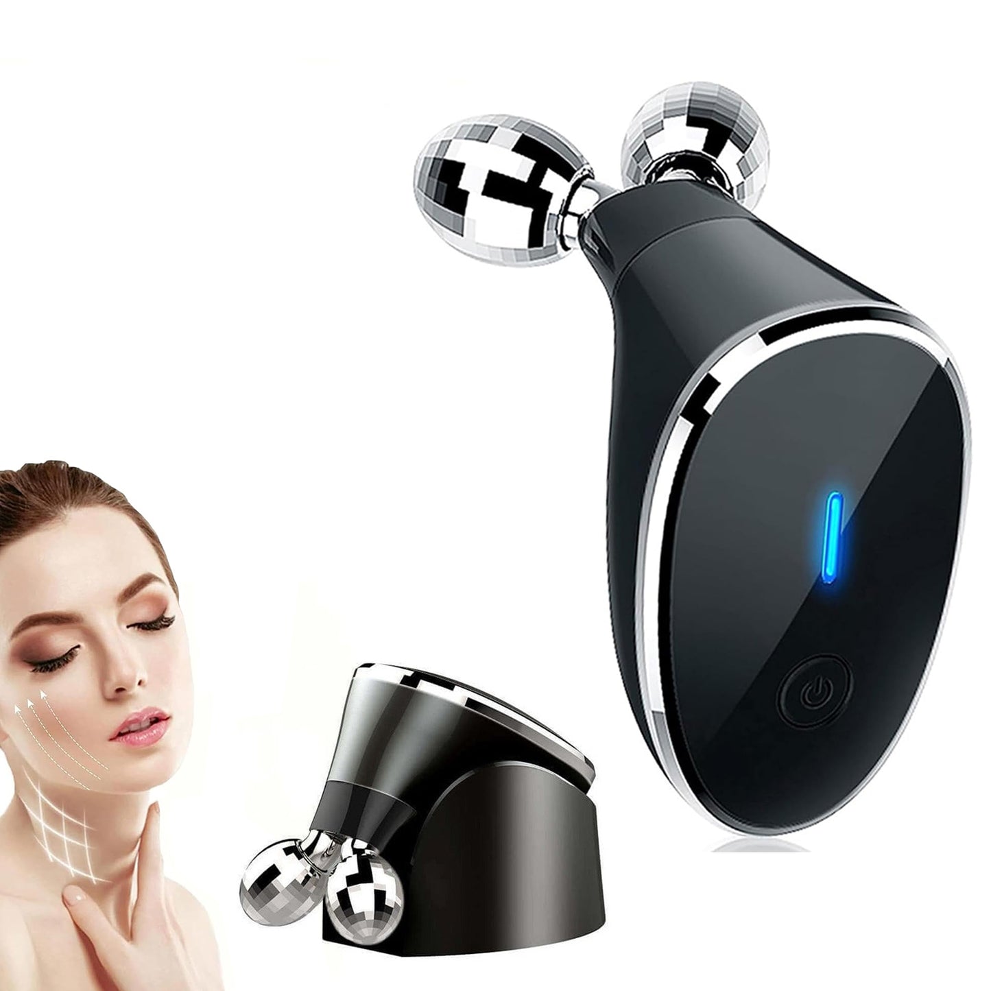 Microcurrent- Facial- Device Micro Current Face Massager Roller (1 Pc) - Happy Price - Image 2
