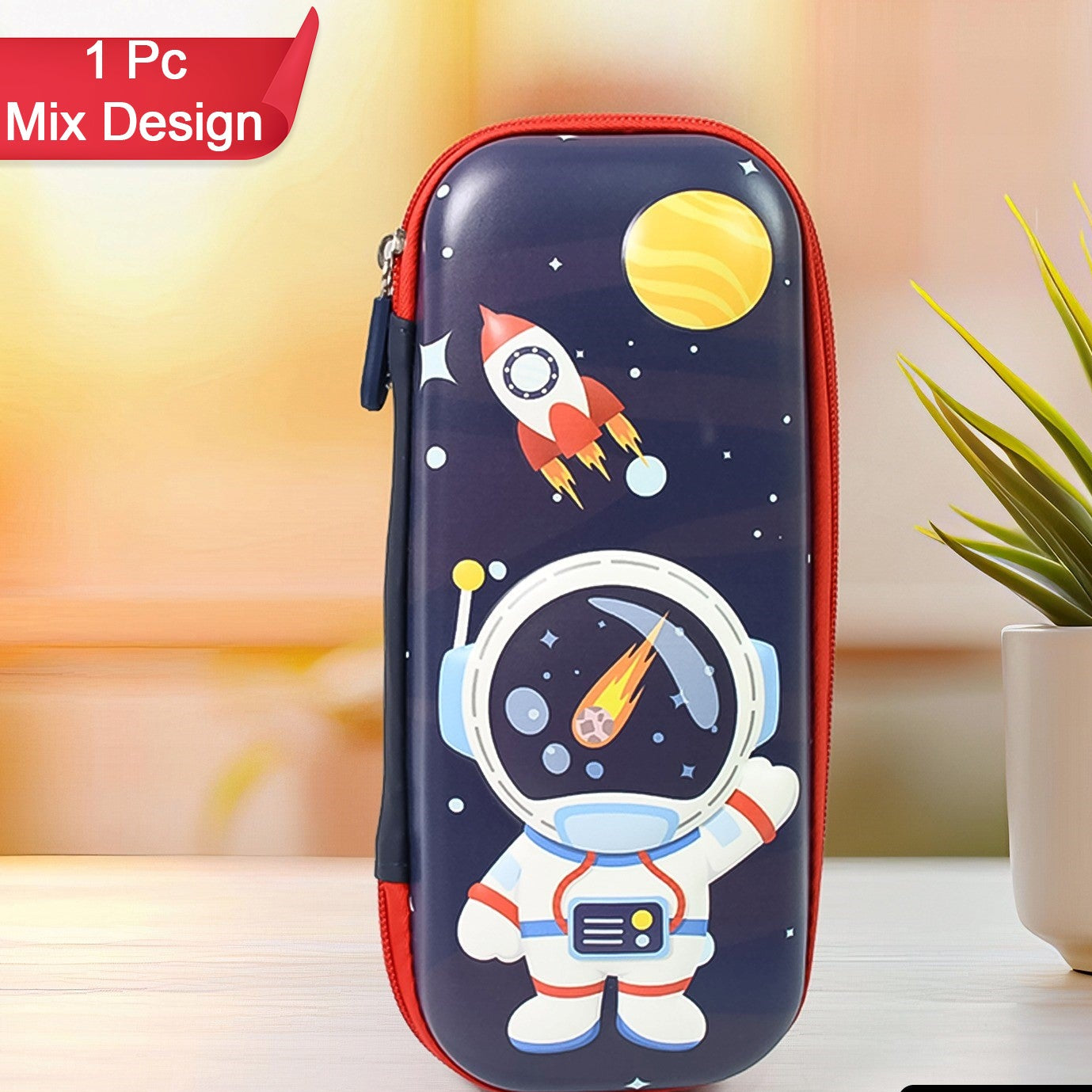 Pencil Box  Kids School Supply Organizer Students Stationery Box (1 Pc  Mix Design) - Happy Price - Image 1