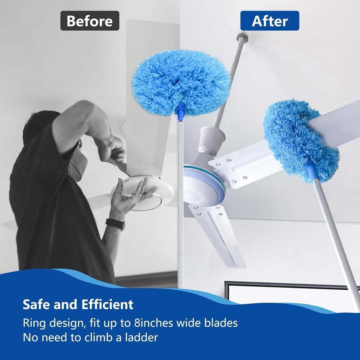 Extendable Microfiber Duster for High Reach Cleaning - 83.5 cm - Happy Price - Image 4