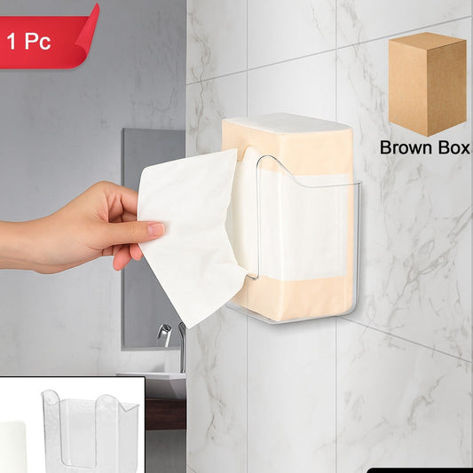 Wall Mount Tissue Holder with Self-Adhesive - 1 Pc - Happy Price - Image 1
