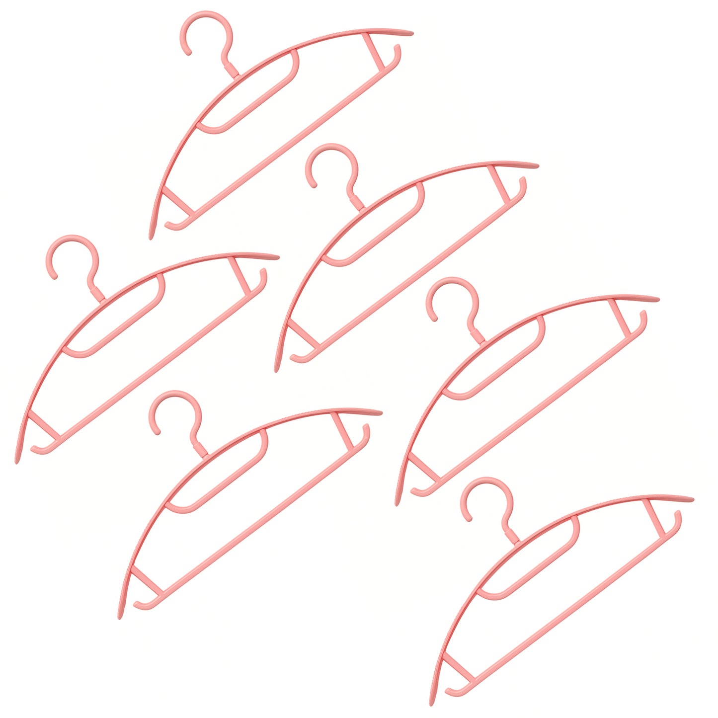Set of 6 Durable Plastic Clothes Hangers for Wardrobe Organization - Happy Price - Image 2