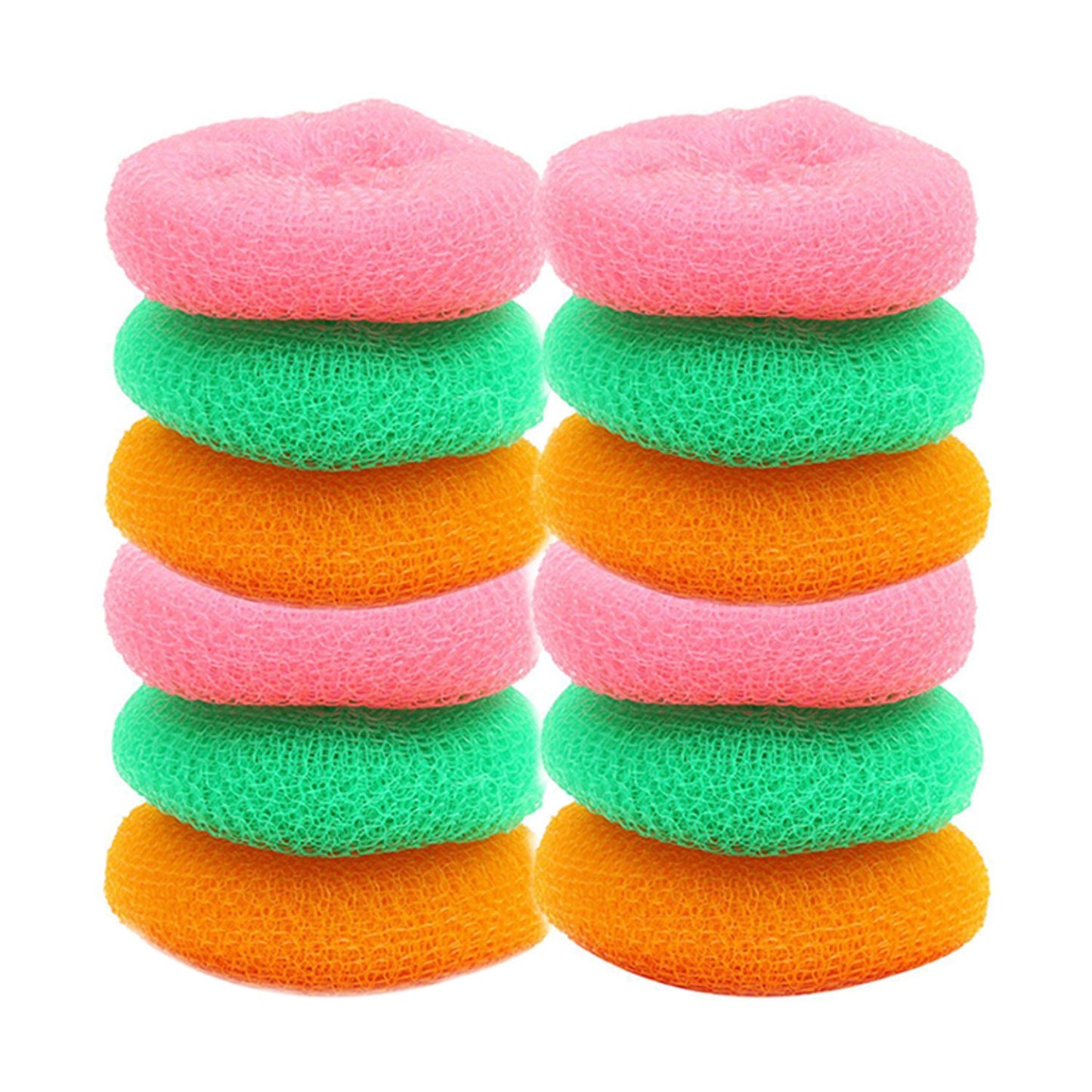Round Nylon Scrub Pads - 12 Pcs Set for Gentle Utensil Cleaning - Happy Price - Image 7