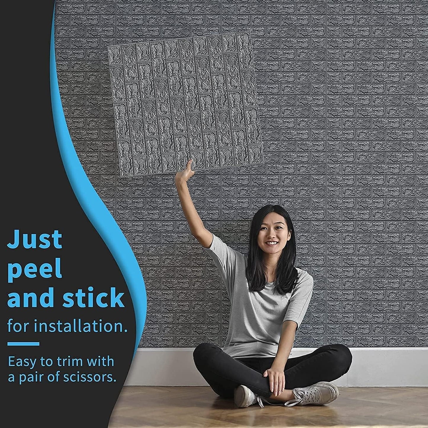 3D Foam Wall Sticker Panel - 76x70 cm, 1 Piece - Happy Price - Image 3