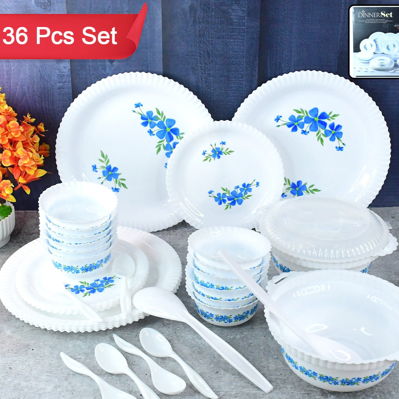 Premium Dinner Set (36 Pc) - Happy Price - Image 1
