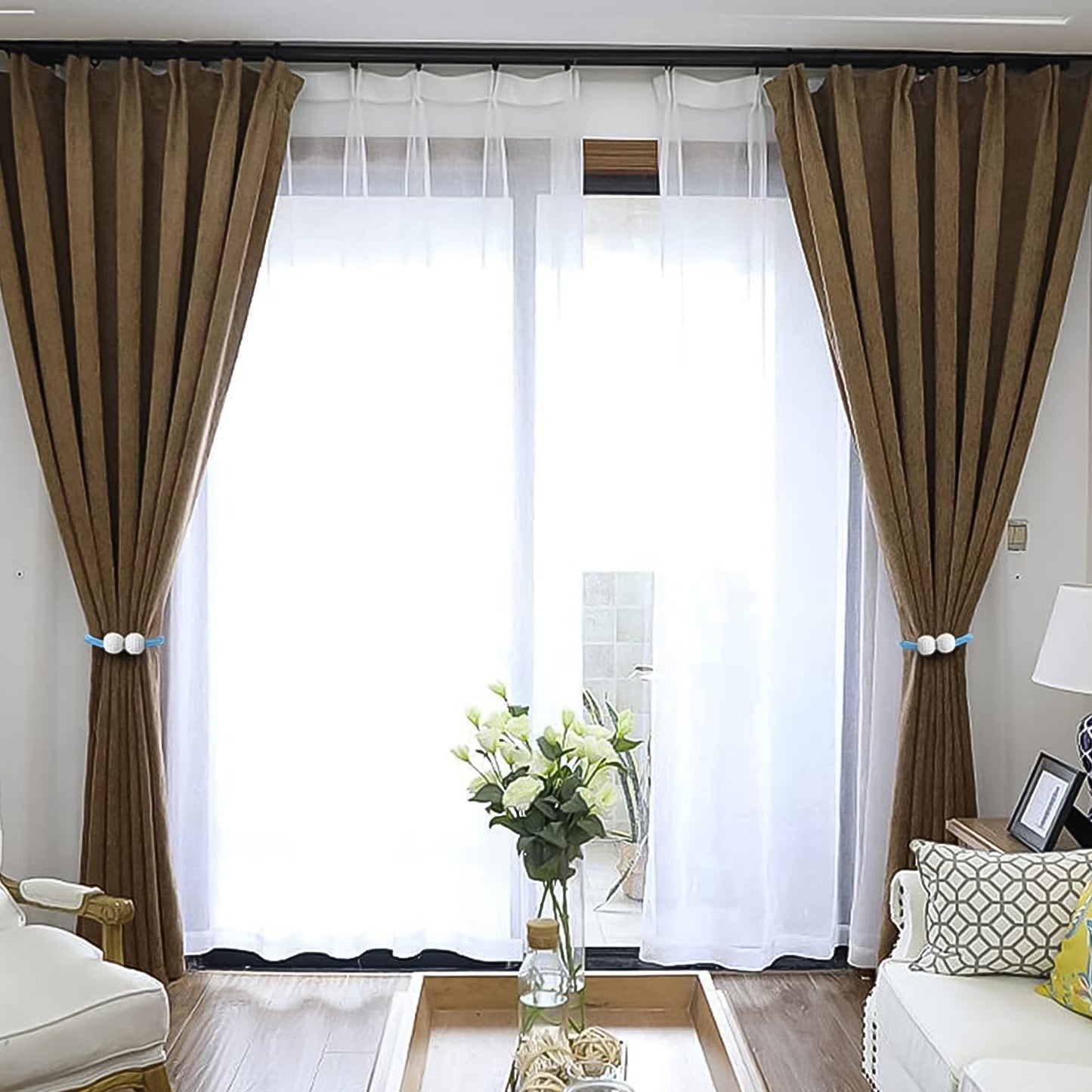 Polyester And Magnet Curtain (2 Pc) - Happy Price - Image 4