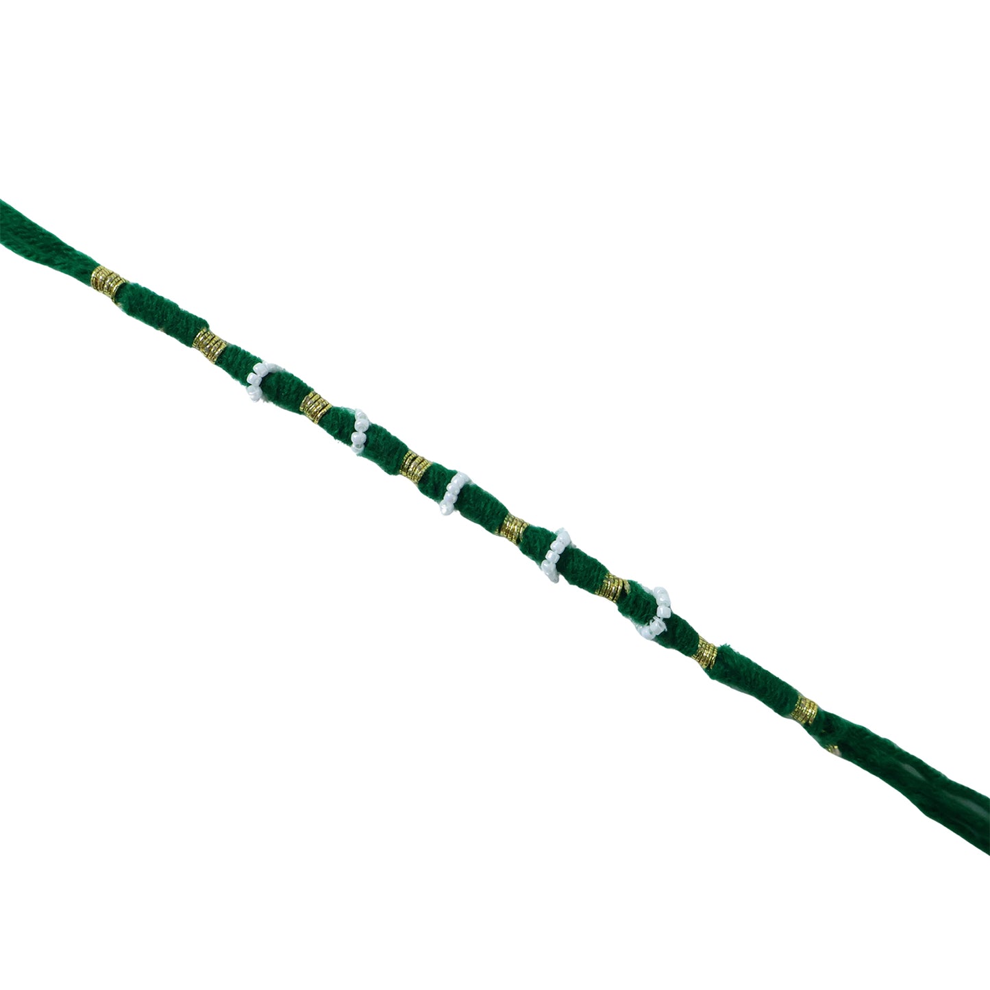 Traditional Green Pearl Rakhi - 1 Pc Mix Color - Happy Price - Image 4