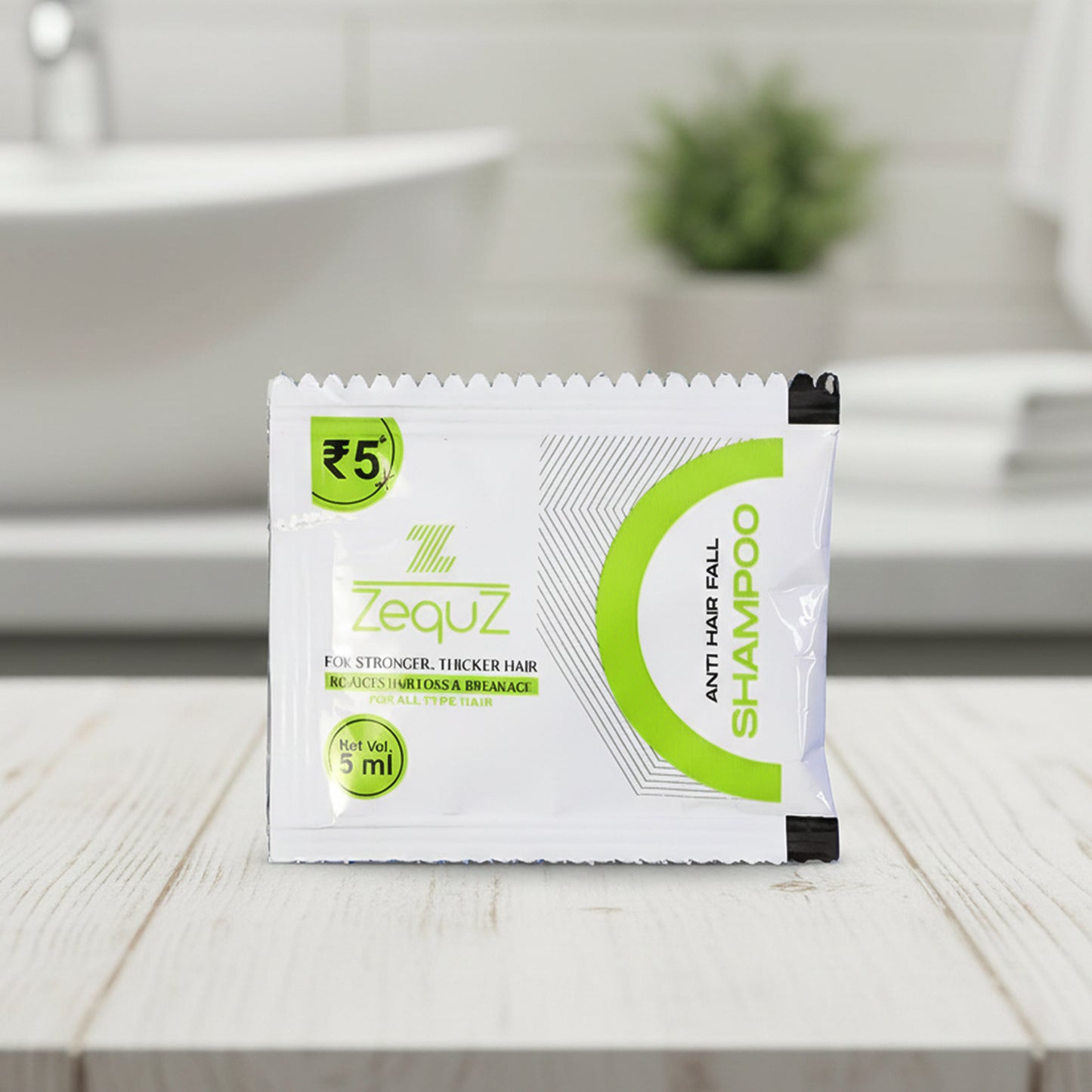 Zequz Anti-Hair Fall Shampoo Sachet - 5ml Single Pack for Stronger Hair - Happy Price - Image 3