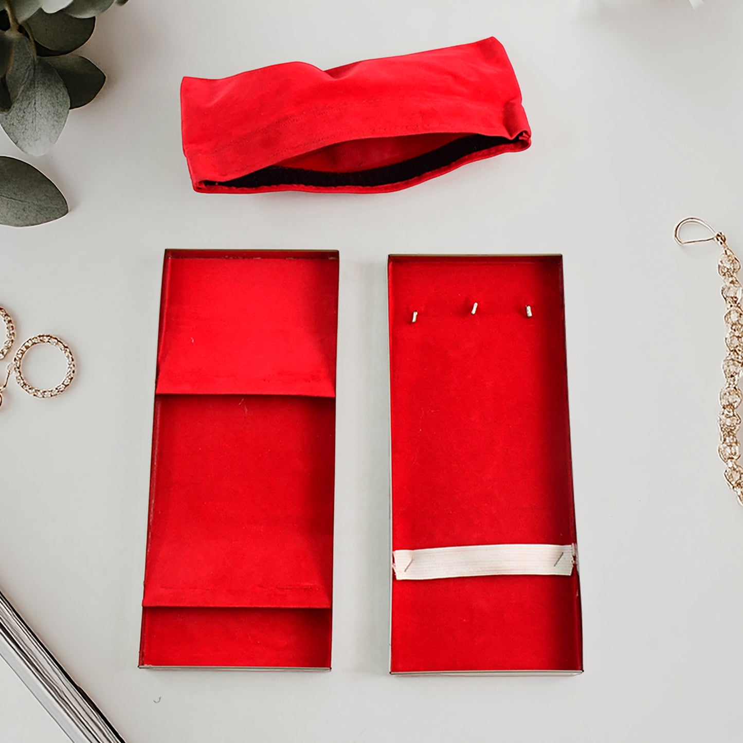 Premium Stainless Steel Velvet Lined Jewellery Storage Box With Lock And Red Interior - Happy Price - Image 4