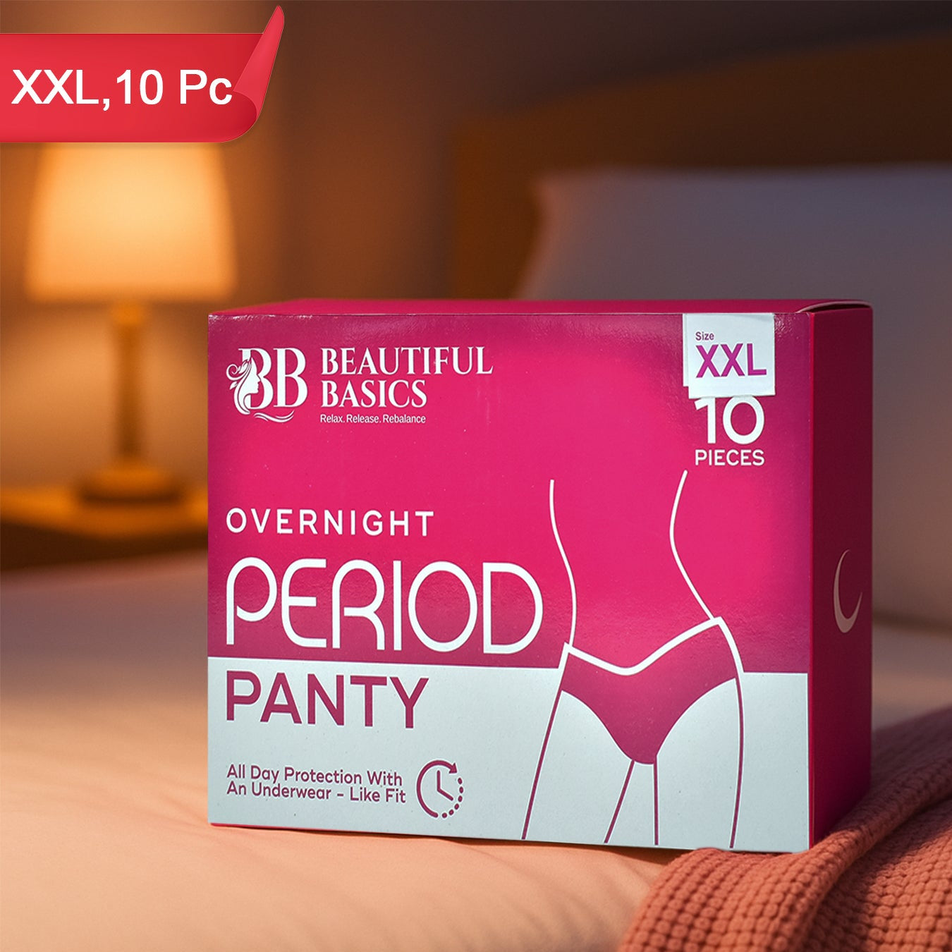 XXL Overnight Period Panties - 10 Pc Pack for Heavy Flow & Leak Protection - Happy Price - Image 1