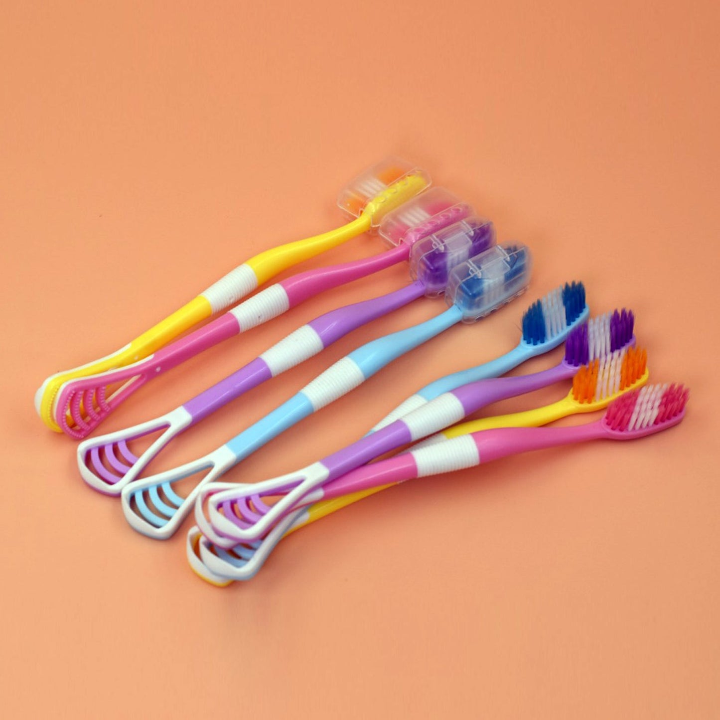 8 Pc 2 In 1 Toothbrush Case Widely Used In All Types Of Bathroom Places For Holding And Storing Toothbrushes And Toothpastes Of All Types Of Family Members Etc. - Happy Price - Image 3