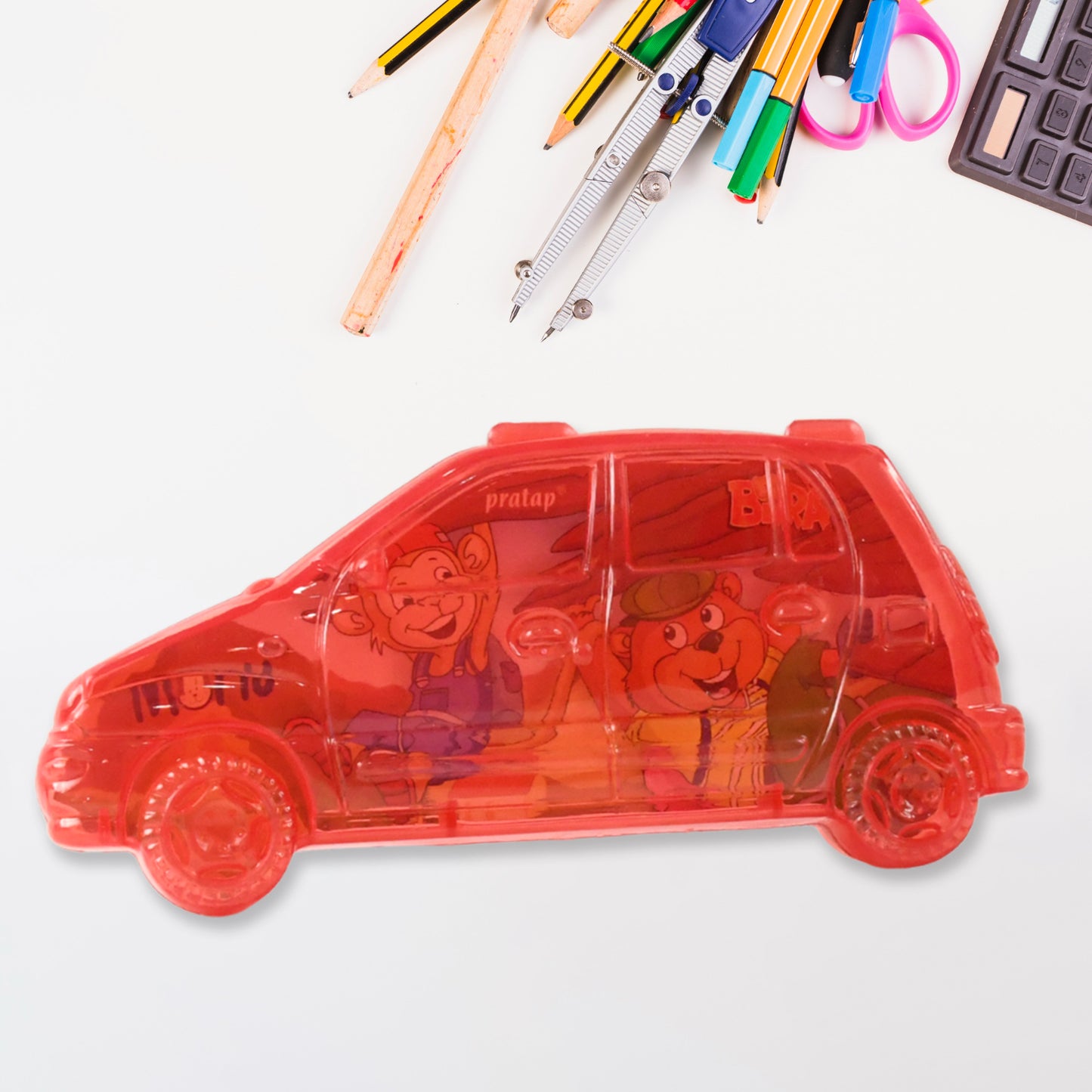 Car Shape Plastic Compass Box For Kids (1 Pc) - Happy Price - Image 6