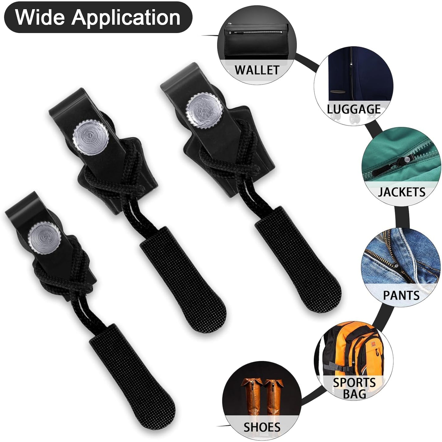 10 Pc Big Detachable Zipper Slider Replacement for Bags, Coats & More - Happy Price - Image 5