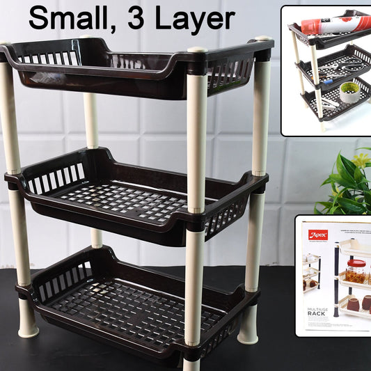 Apex Small Multiuse Plastic Storage Rack Organizer 3-tier - Happy Price - Image 1