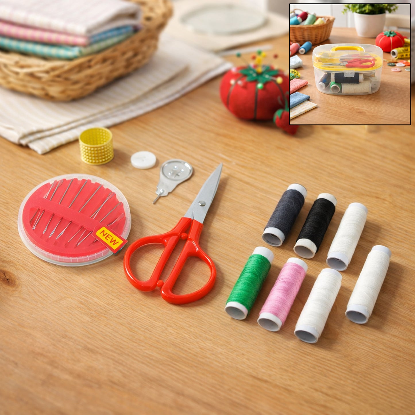 Complete Multipurpose Sewing Kit Set (1 Set) - Essential for Home & Travel Repairs - Happy Price - Image 2