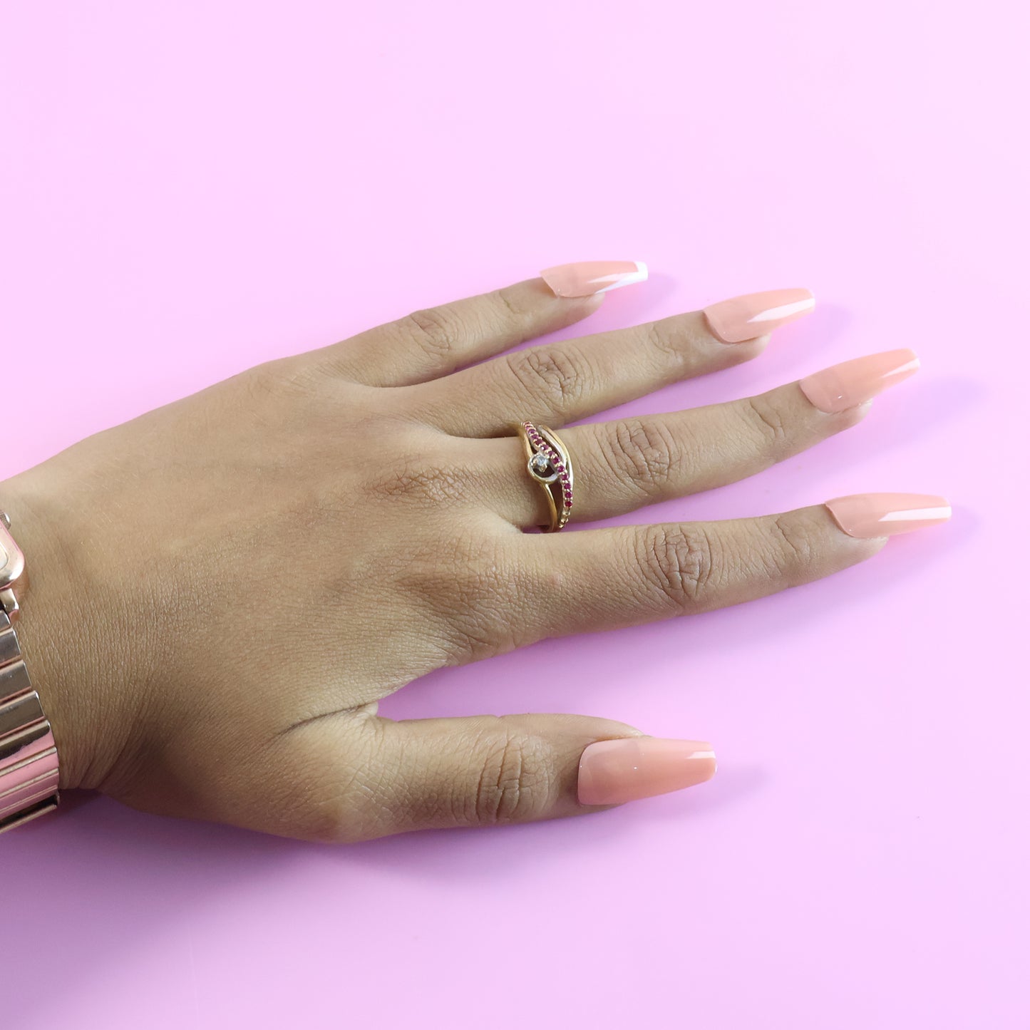 24 Pc Glossy Nude Full Cover Artificial Nail Tips - Reusable Press-On Manicure Set - Happy Price - Image 4