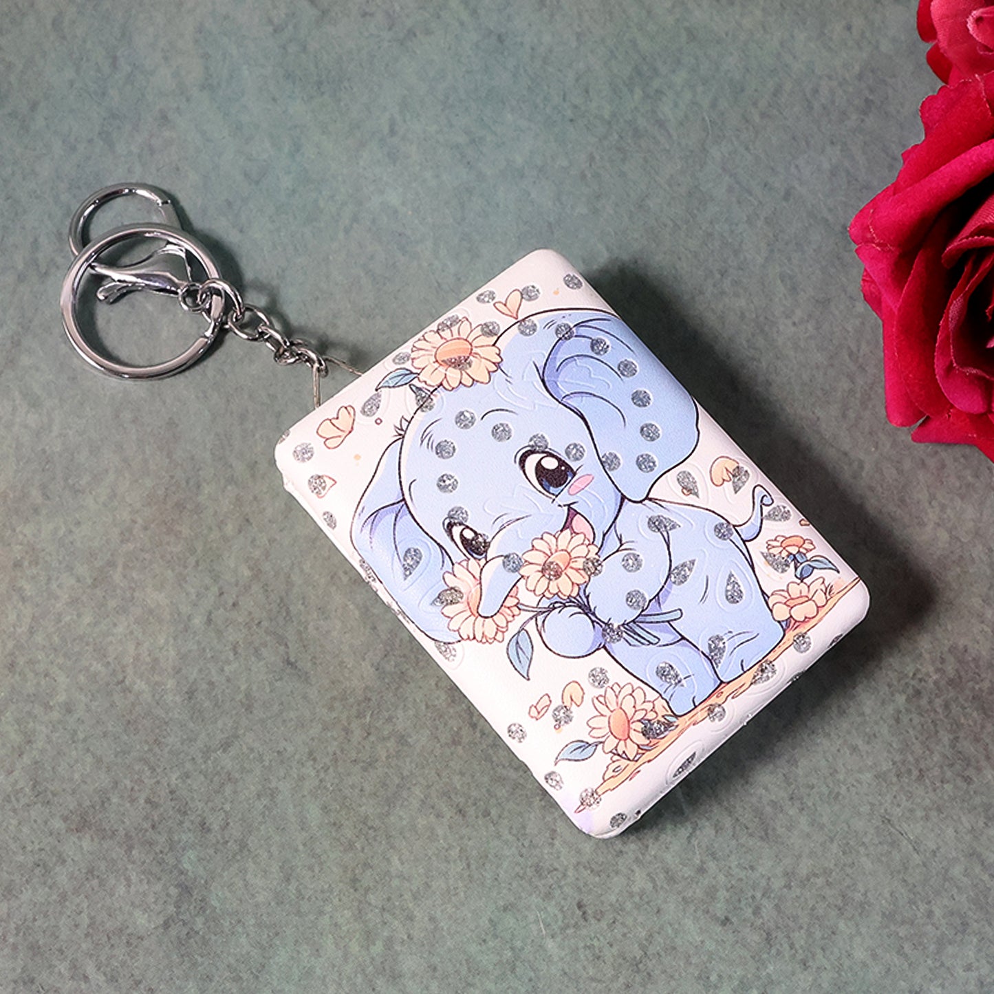 Cute Elephant Foldable Mirror Keychain (1 Pc) - Compact Travel Makeup Mirror - Happy Price - Image 7