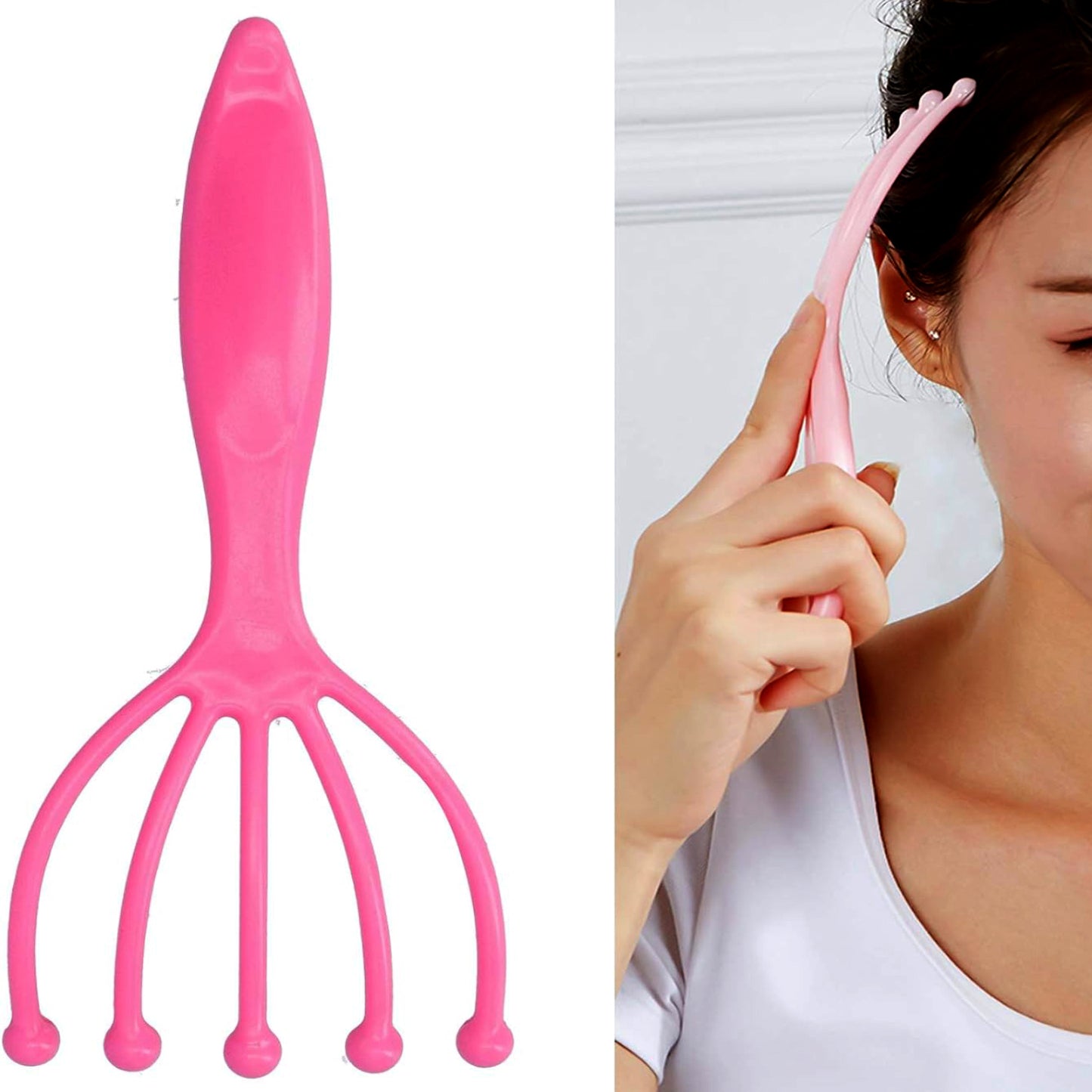 Scalp Massager Handheld Portable Head Massager Deep Relax And Pressure Relief In Office Household And Tour  Fathers Day And Mothers Day Gifts For Home Relaxation (1 Pc ) - Happy Price - Image 2