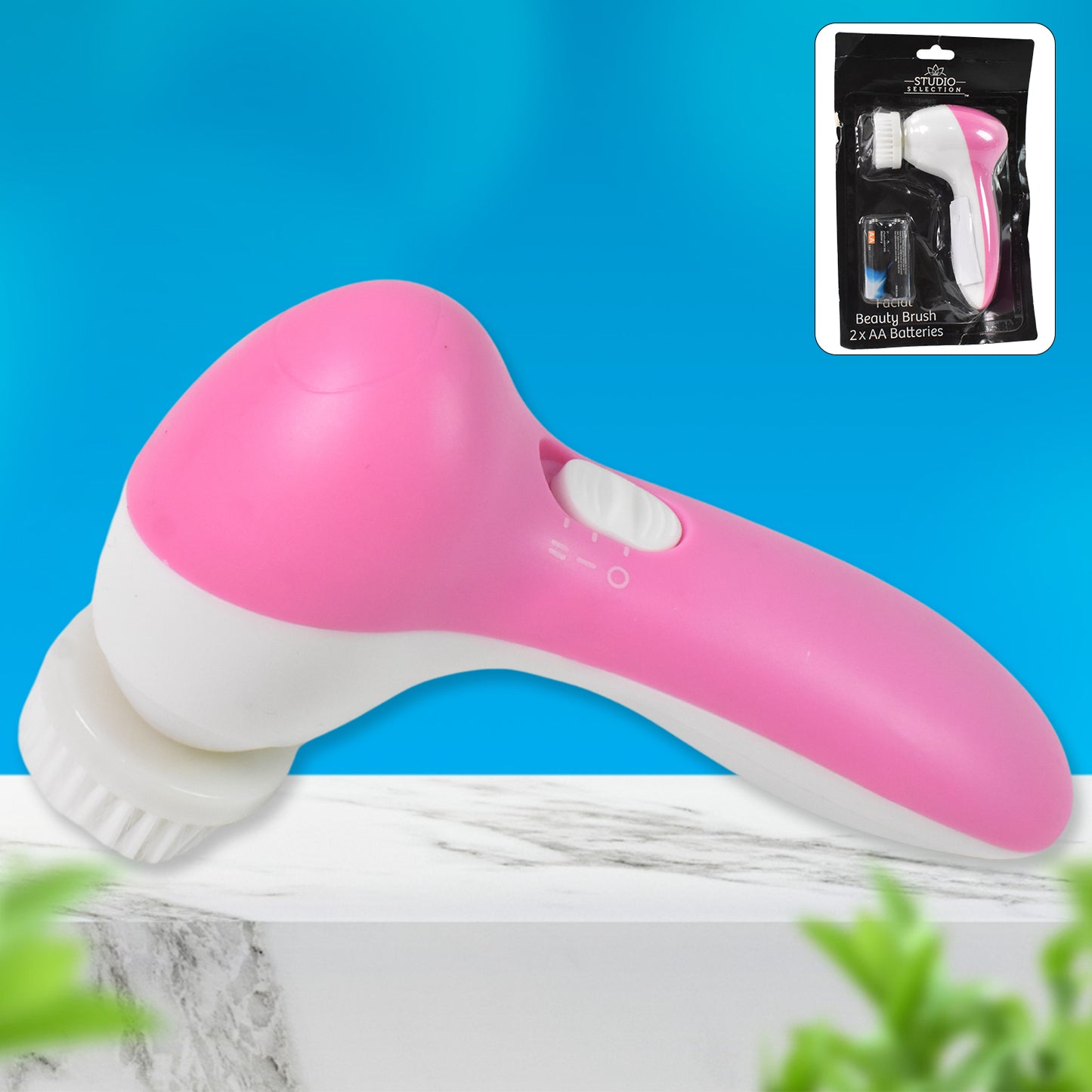 Facial Beauty Brush Face Massager (1 Pc  With 2 Aa Battery Included) - Happy Price - Image 2