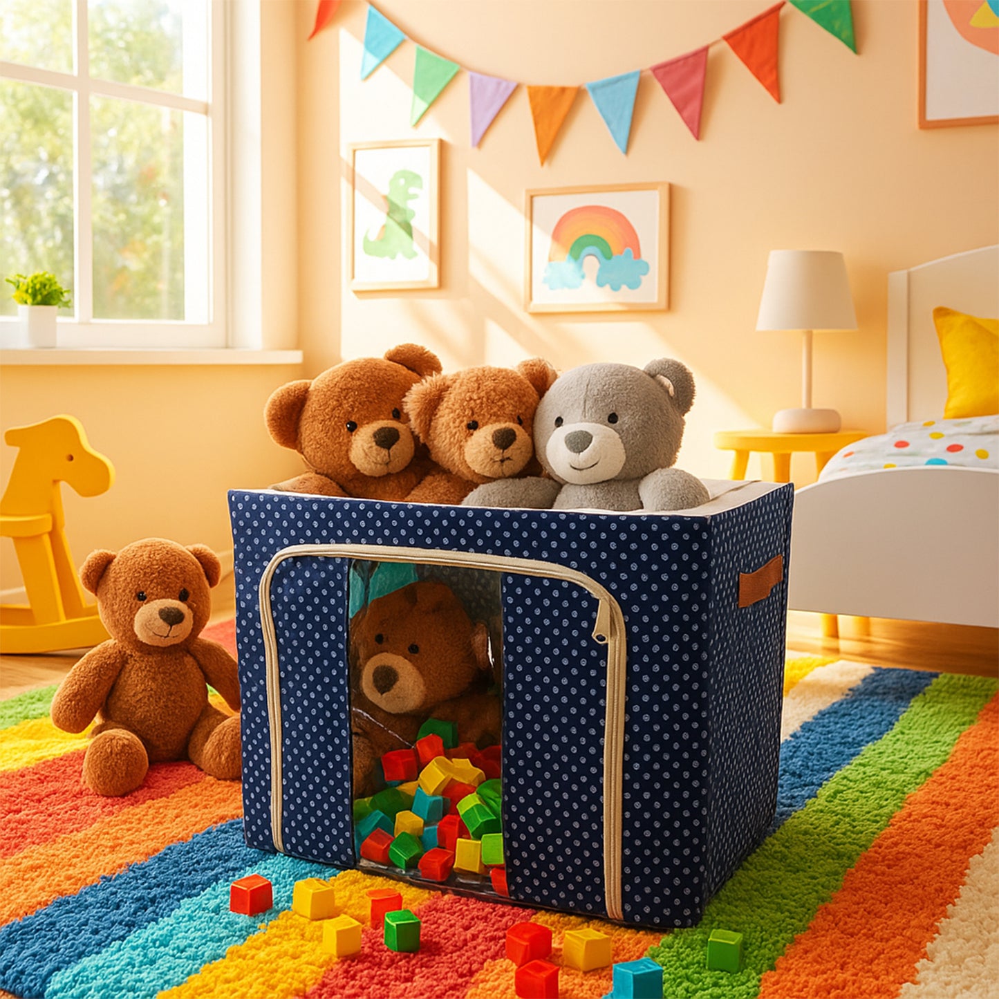 Foldable Steel Frame Storage Box with Window - 50x40 cm - Happy Price - Image 4