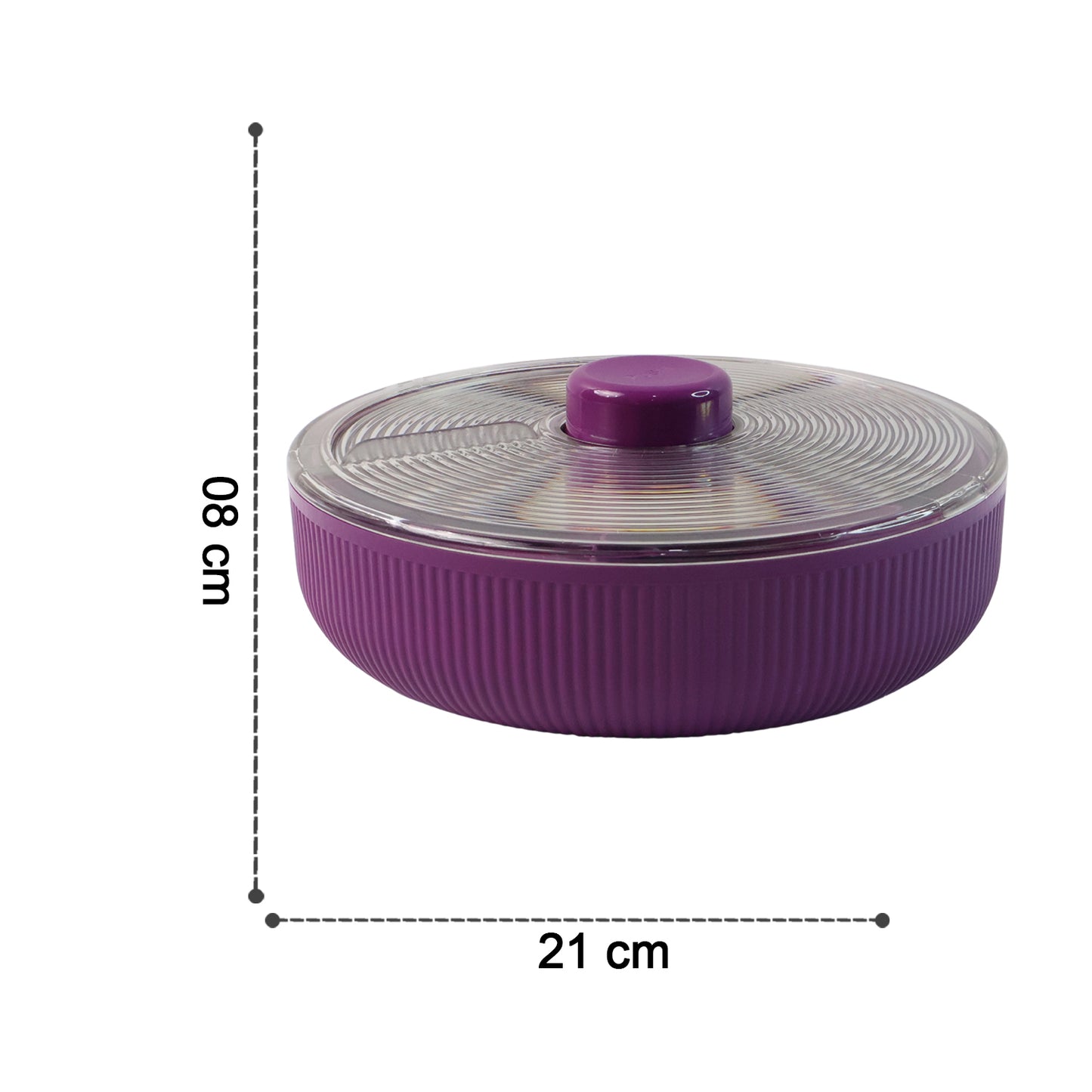 Rotating Snack and Dry Fruit Organizer Box - 1 Pc Purple - Happy Price - Image 4