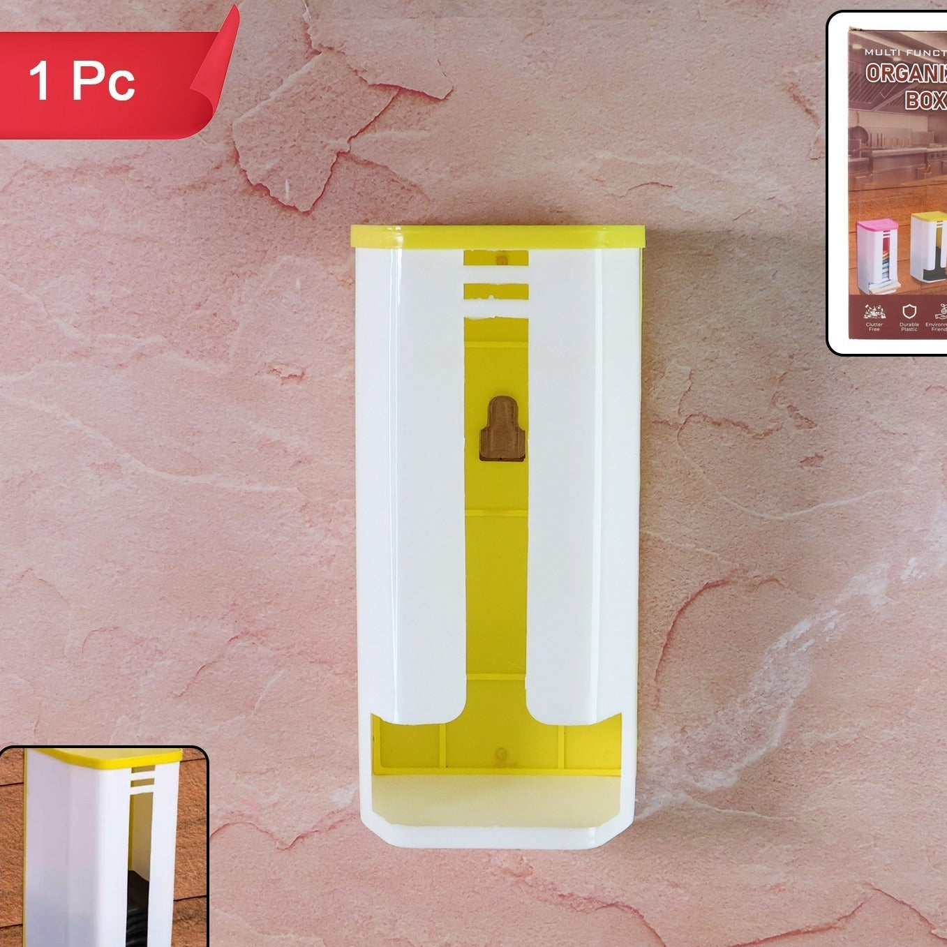 Wall Mounted Bag Dispenser & Organizer Box - 1 Pc - Happy Price - Image 1