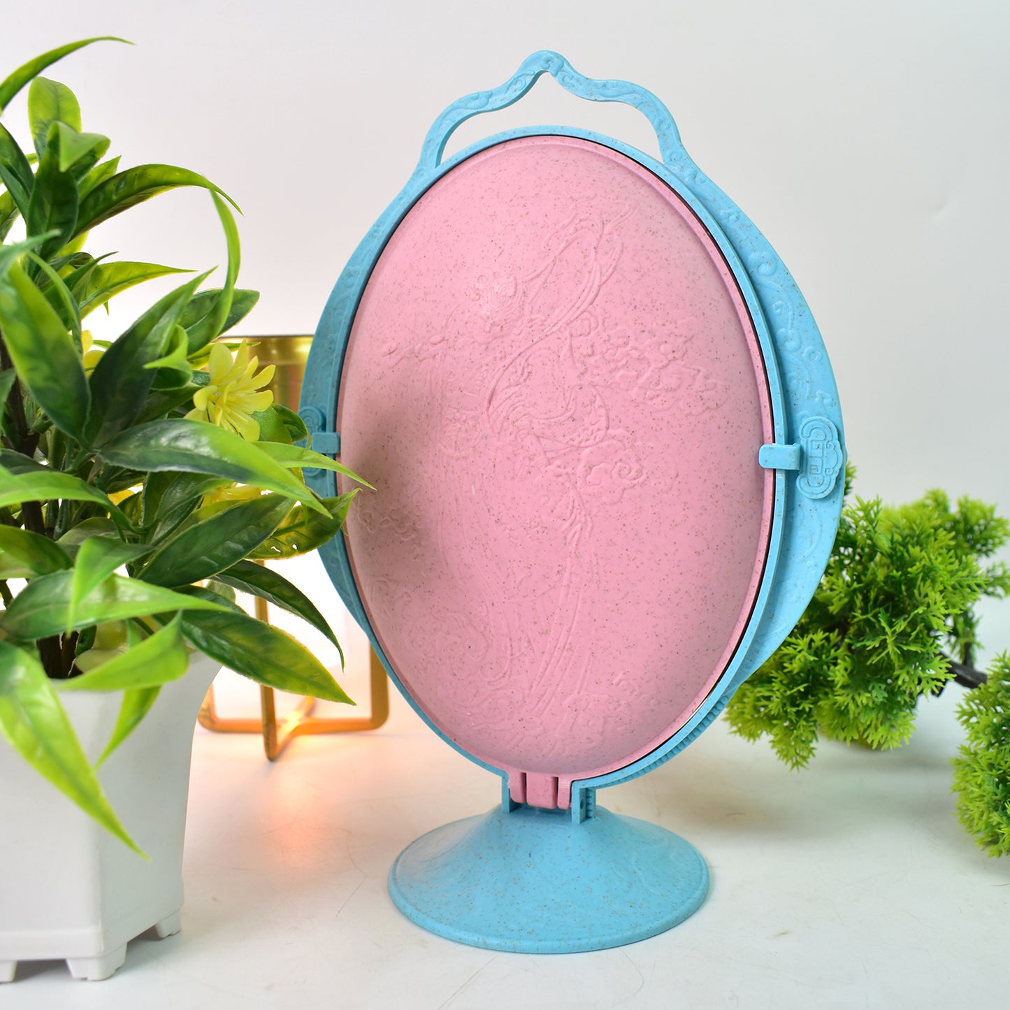 Foldable Fruit Plate Candy Dish  Multi Use Mirror Shape Dried Fruit Tray (1 Set) - Happy Price - Image 3
