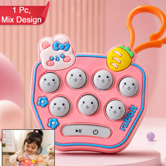 Cute Cartoon Music Push Button Toy Keychain With Sound (1 Pc Mix Design)