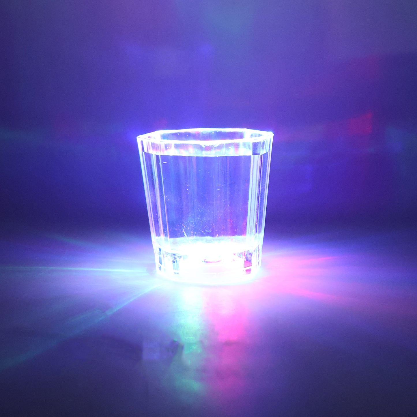 24 Pc LED Light-Up Shot Glass Set - Flashing Multi-Color Plastic Party Glasses - Happy Price - Image 4