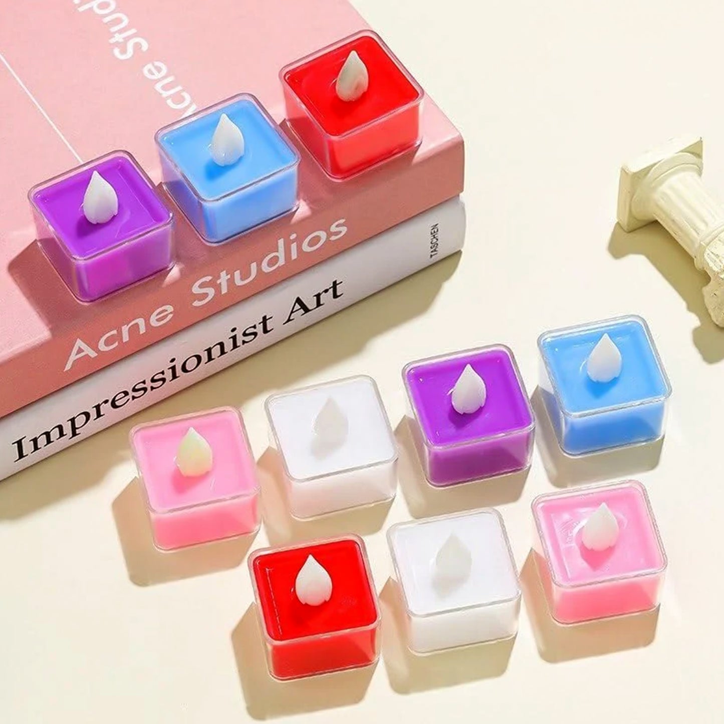 Set of 24 Multi-Color LED Tealight Candles with Flickering Flame Effect - Happy Price - Image 6