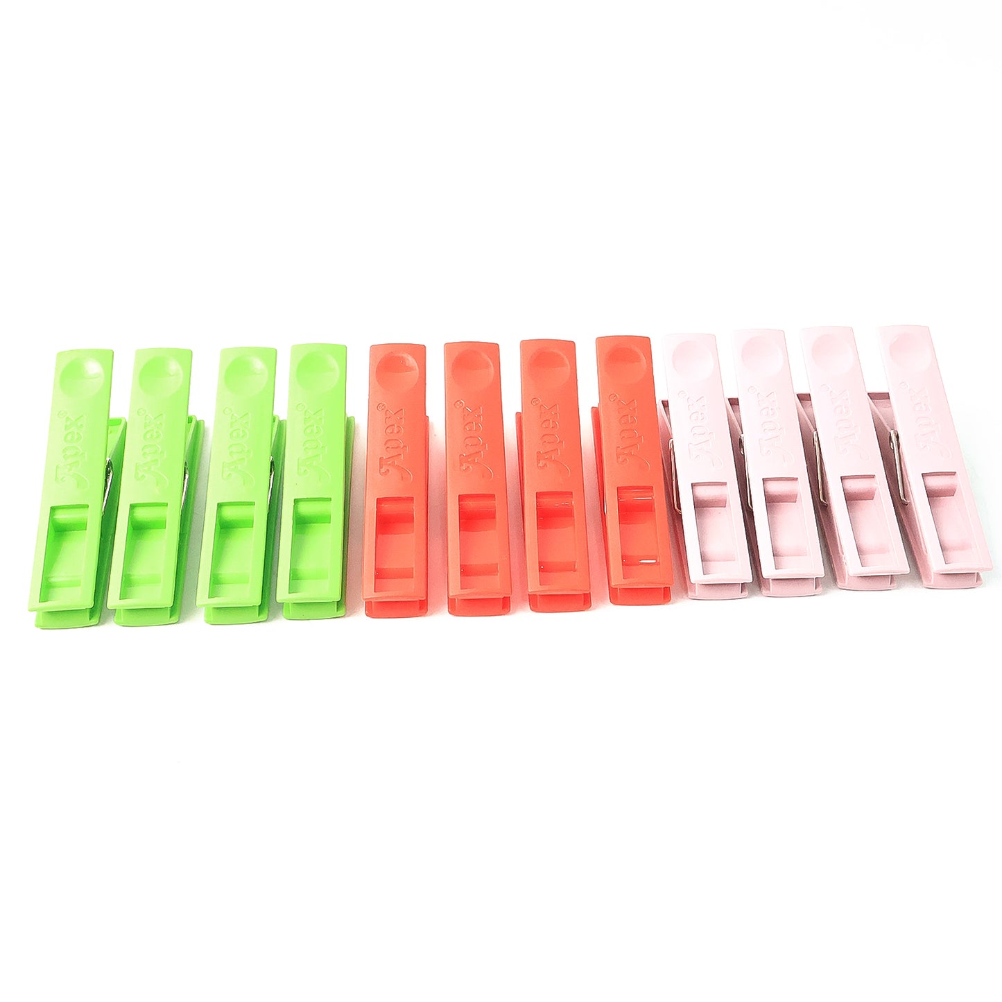 Durable Cloth Clips Set Of 12  Strong Grip Plastic Laundry Pegs With Stainless Steel Spring - Happy Price - Image 4