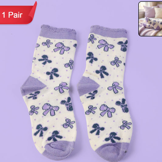 Soft Crew Socks (1 Pair, Medium) - Breathable & Comfortable for Daily Wear - Happy Price - Image 1